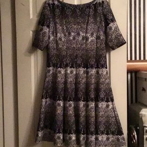 Melonie flared scuba dress